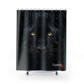 Panther Face Shower Curtain – Dramatic Black Panther Bathroom Decor