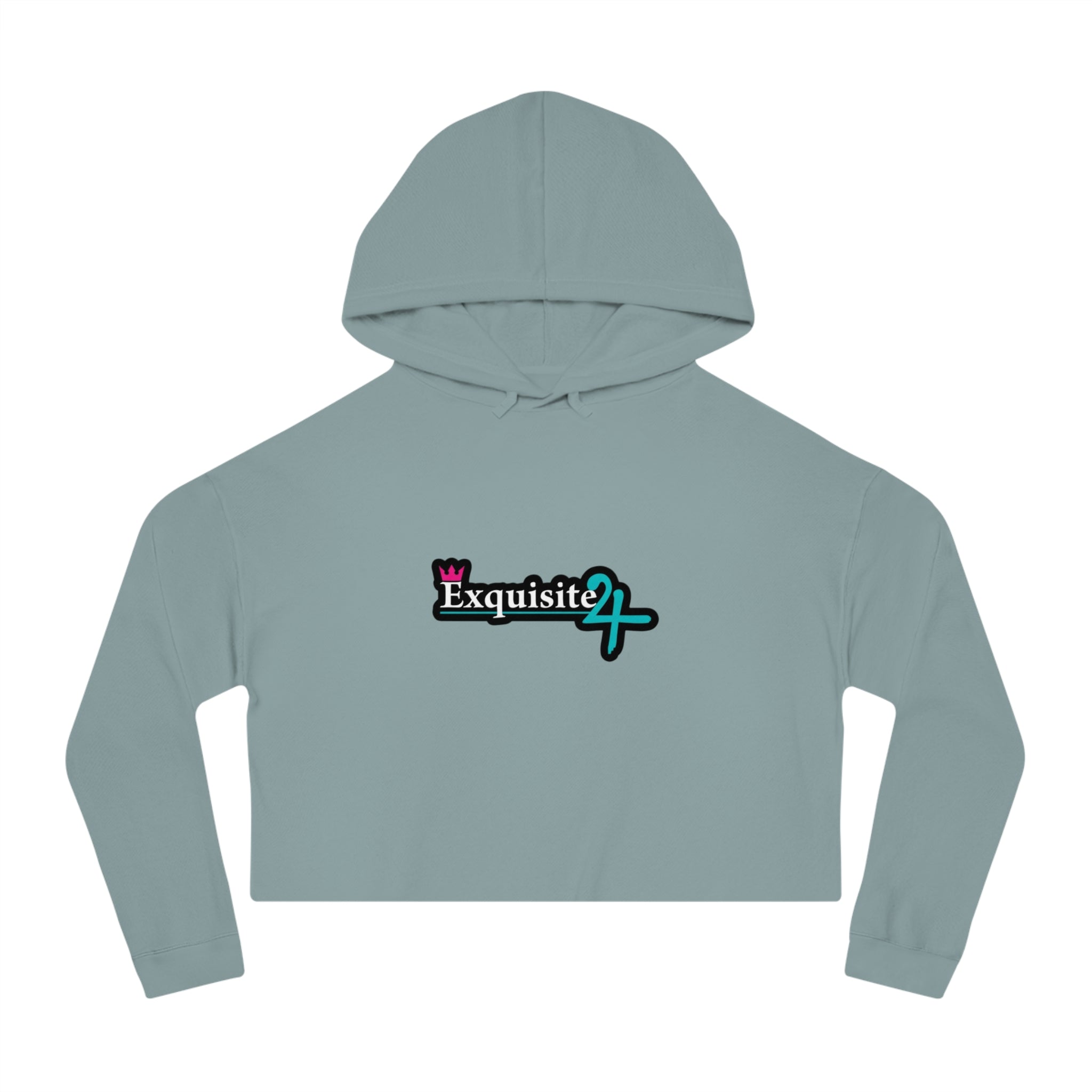 Cropped Hoodie — Exquisite 24 Pink Masked Character Graphic