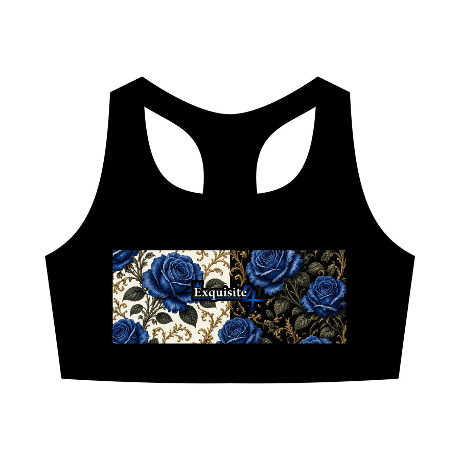Exquisite 24 Blue Rose Sports Bra