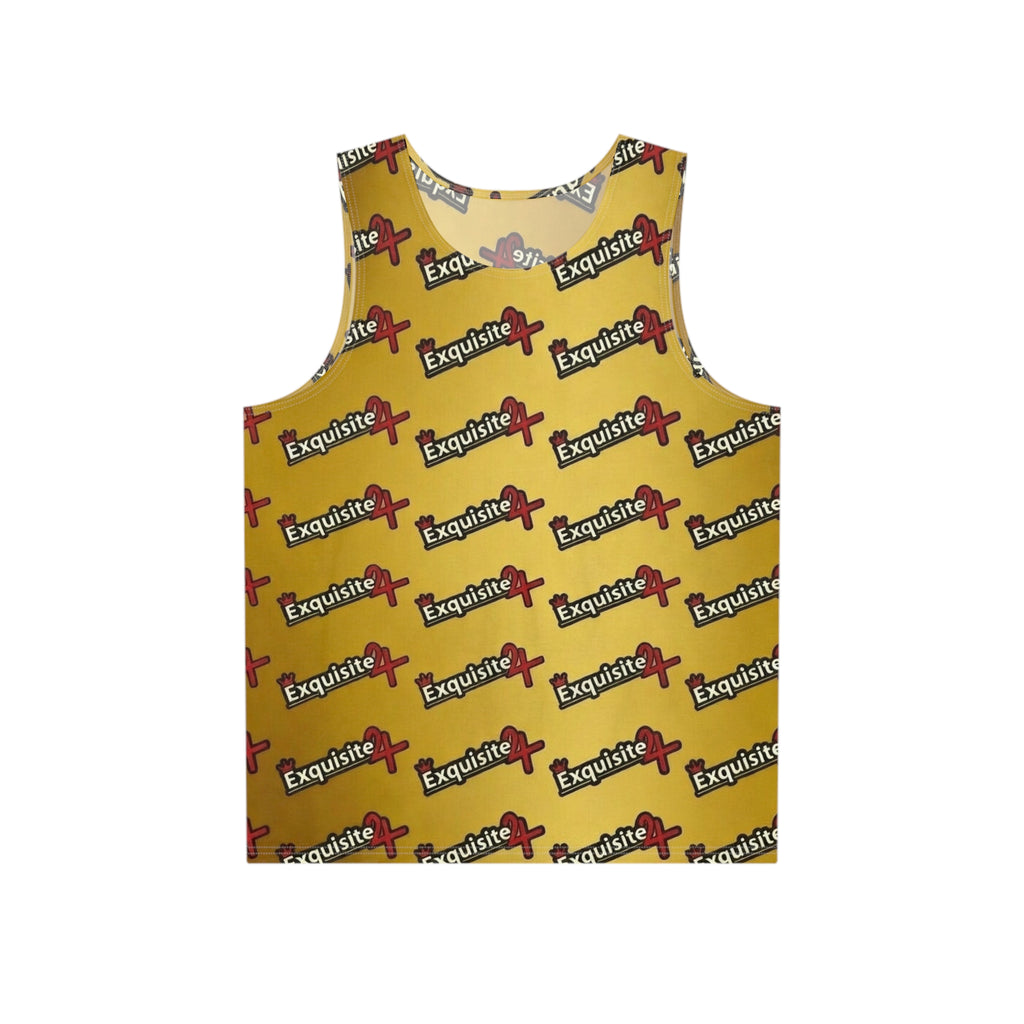 Exquisite 24 Gold All-Over-Print Men's Tank Top — Retro Logo Pattern