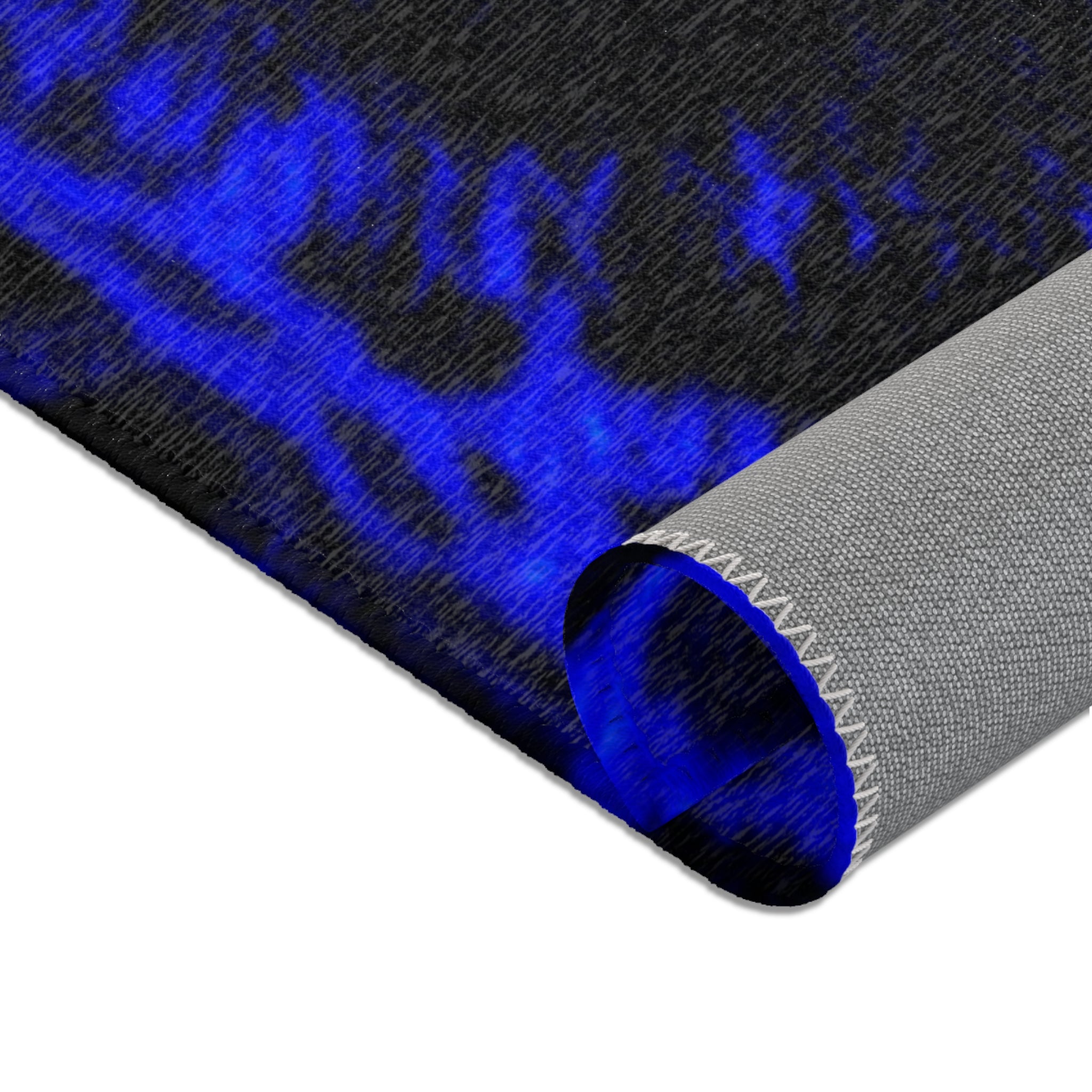 Blue Leopard Area Rug – Bold Neon Leopard Accent Rug for Living Room, Bedroom & Game Room