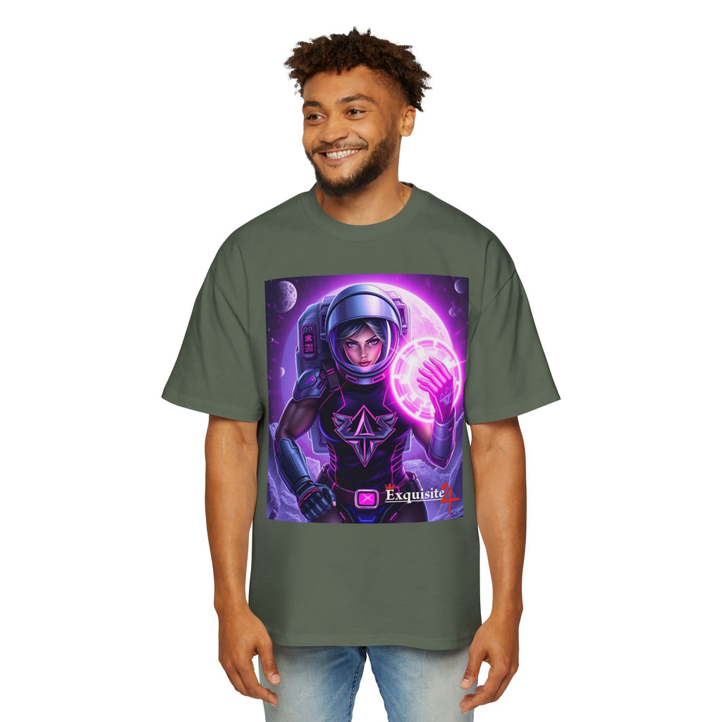 Astronaut Warrior Tee — Neon Space Mage Graphic T-Shirt