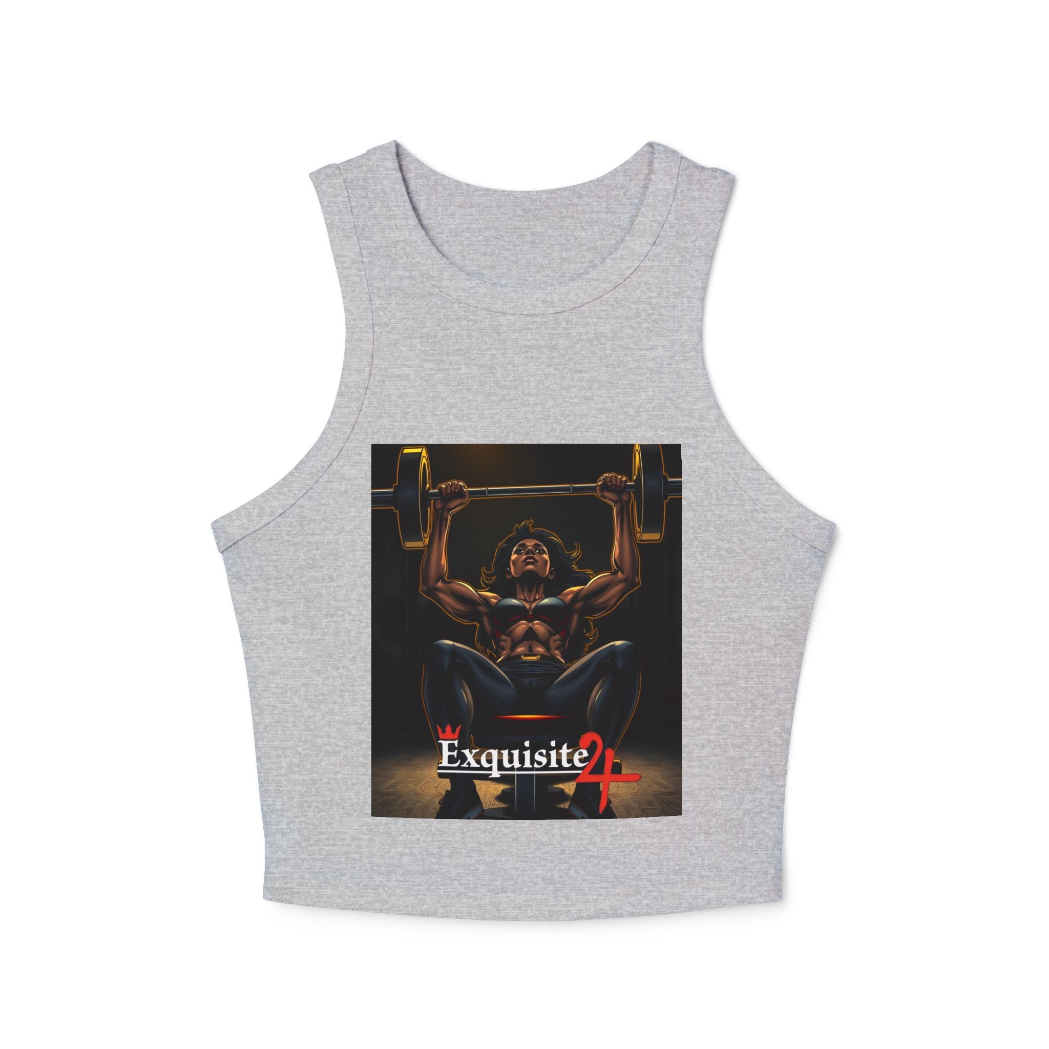 Exquisite 24 Weightlifting Tank Top — Women’s Gym Racer Crop