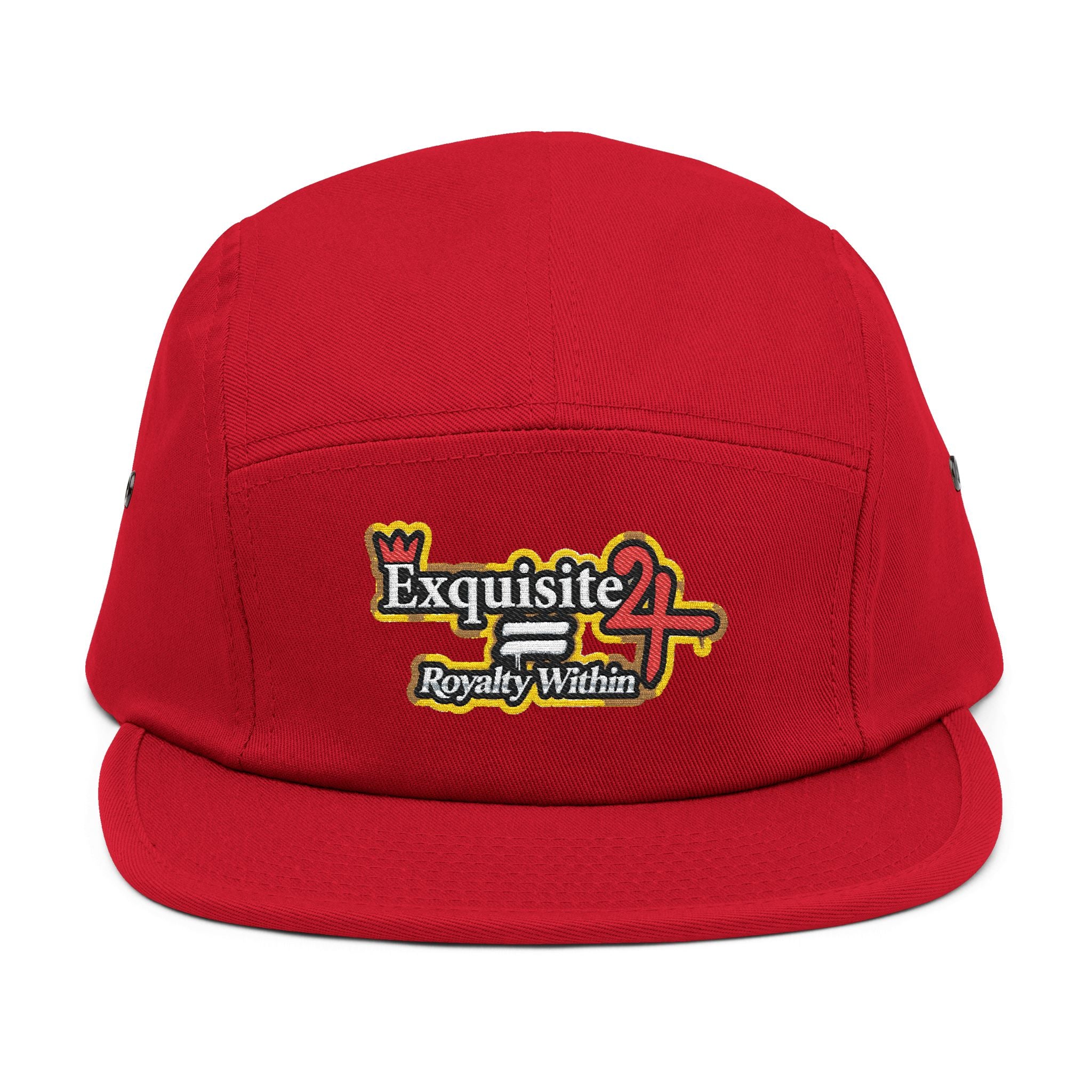 Embroidered 5-Panel Cap — 'Exquisite 24' Logo Streetwear Hat