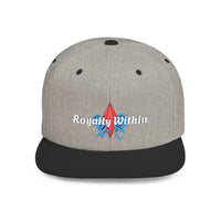 'Royalty Within' Embroidered Flat Bill Snapback Cap