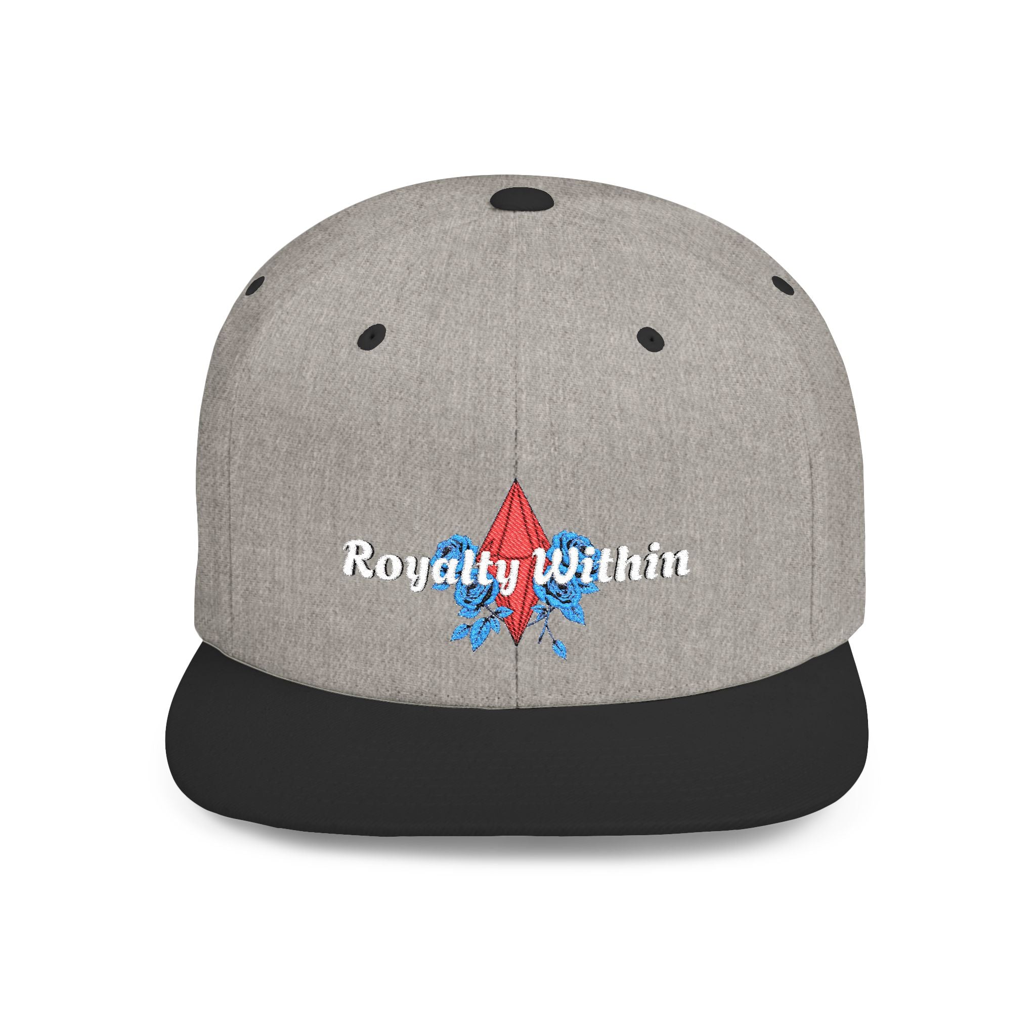 'Royalty Within' Embroidered Flat Bill Snapback Cap
