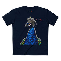 Crowned Blue Peacock Graphic Tee