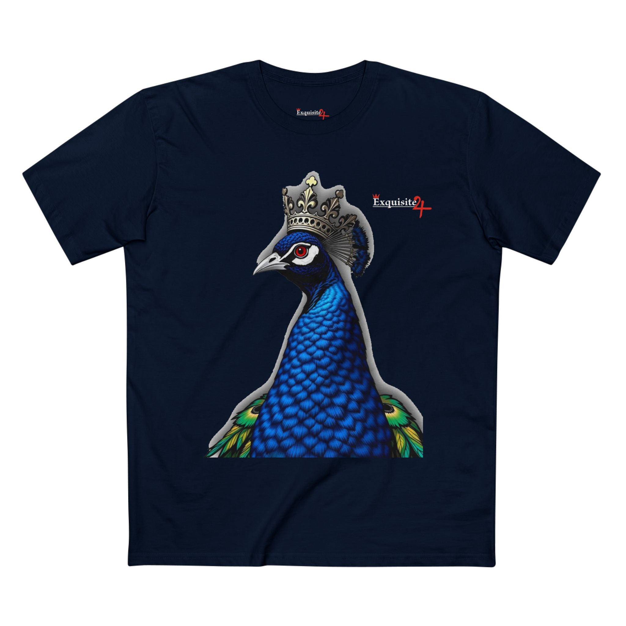 Crowned Blue Peacock Graphic Tee