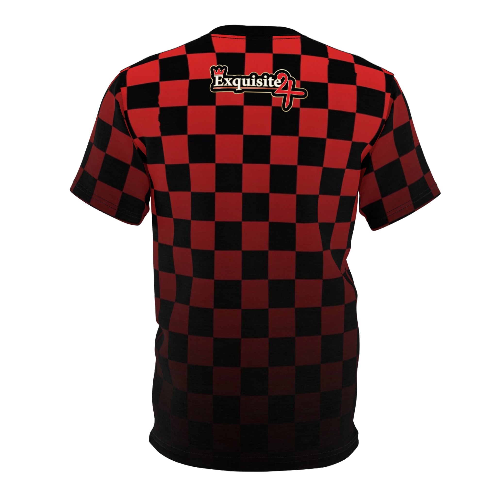 Exquisite 24 Red & Black Checkerboard Tee