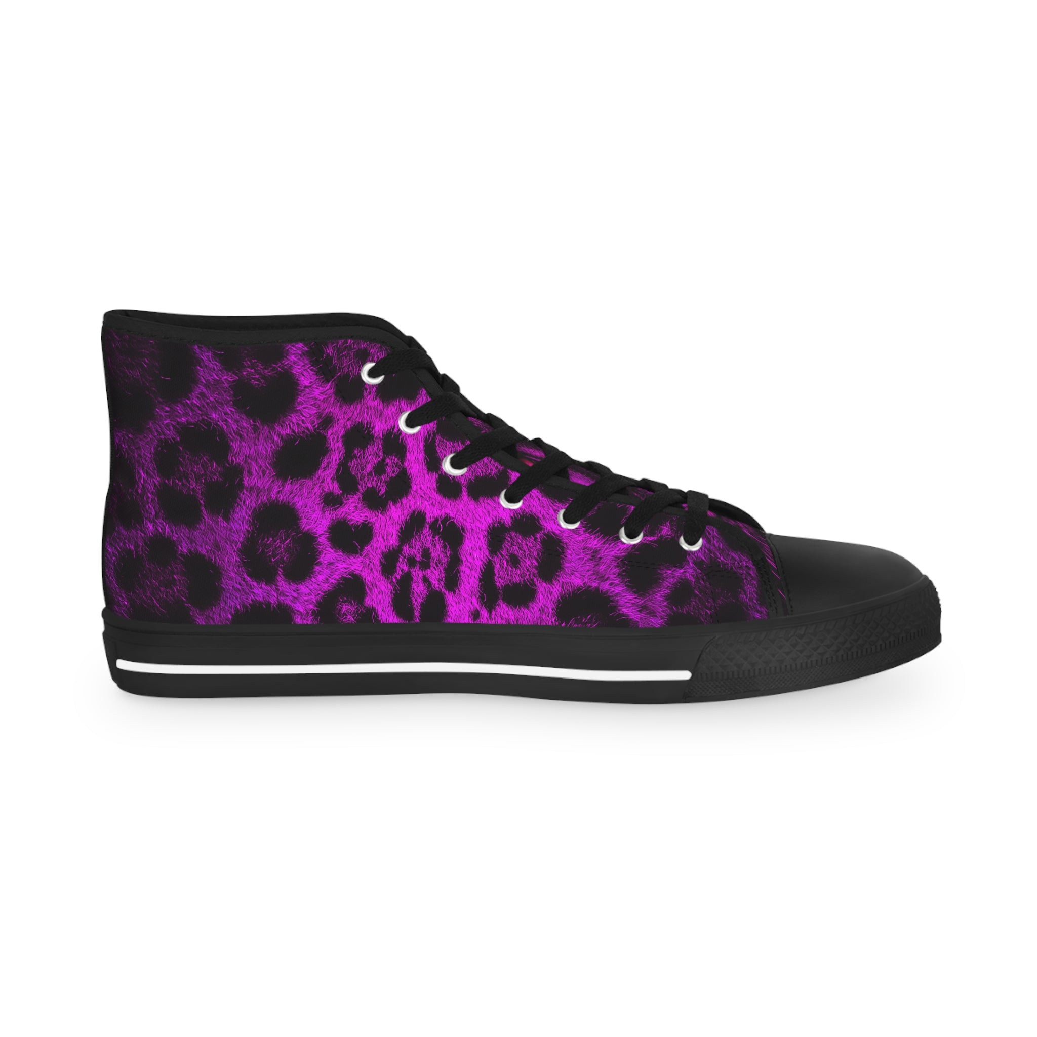 Purple Psychedelic Cat-Eye High Top Sneakers