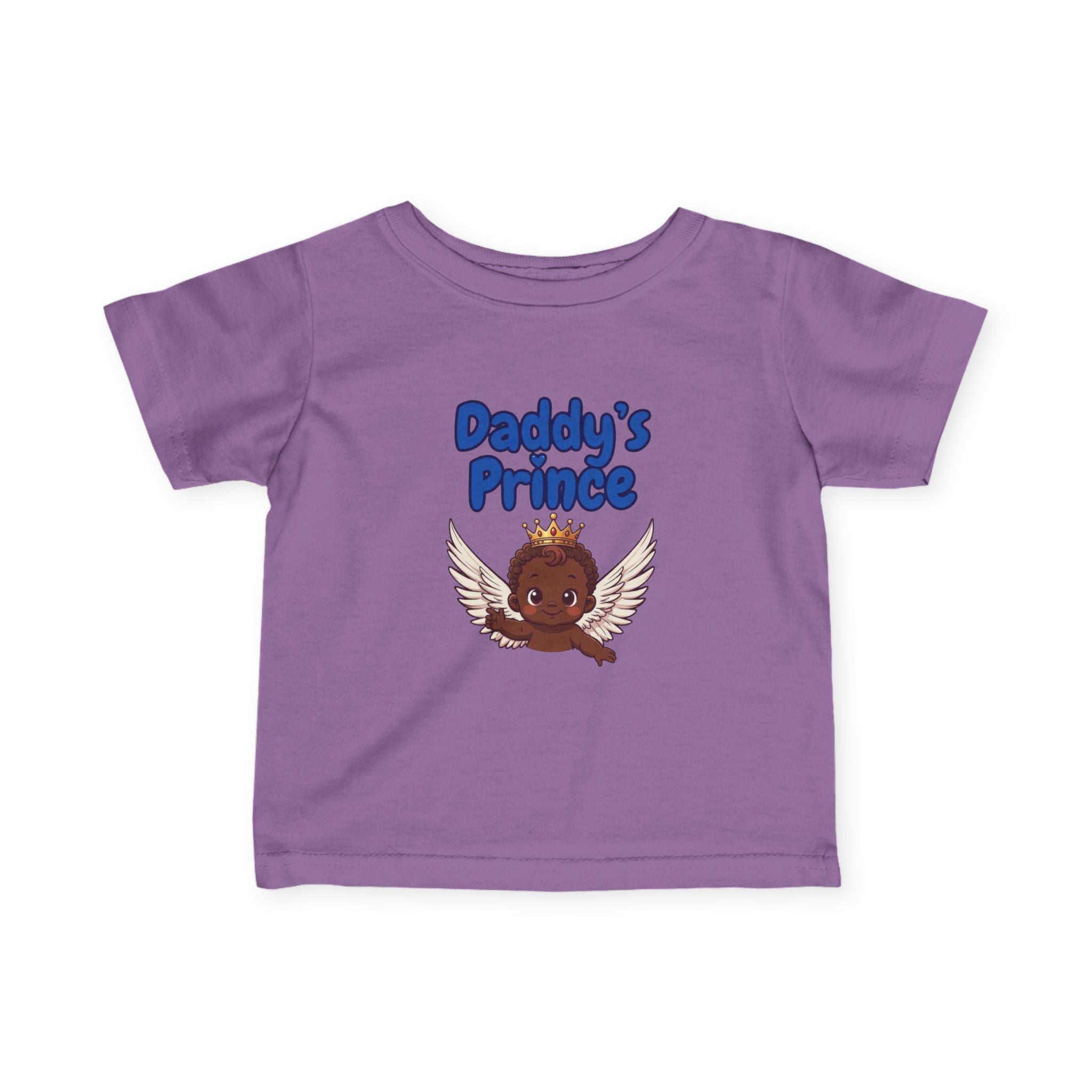 Infant Tee — "Daddy's Prince" Baby T‑Shirt with Crowned Angel Design