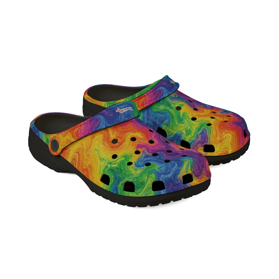 Tie-Dye Rainbow EVA Foam Clogs