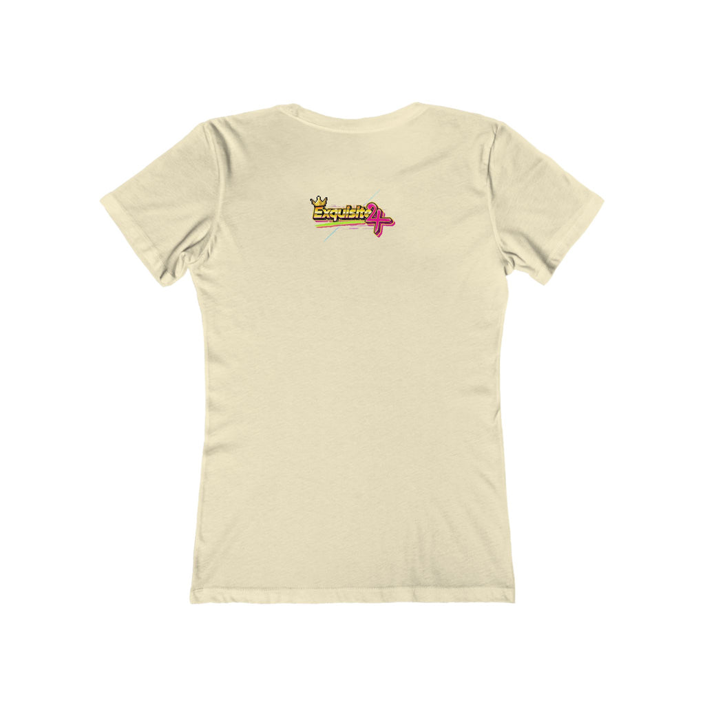 Retro Flamingo Triangle Graphic Tee — Boyfriend Tee for Women