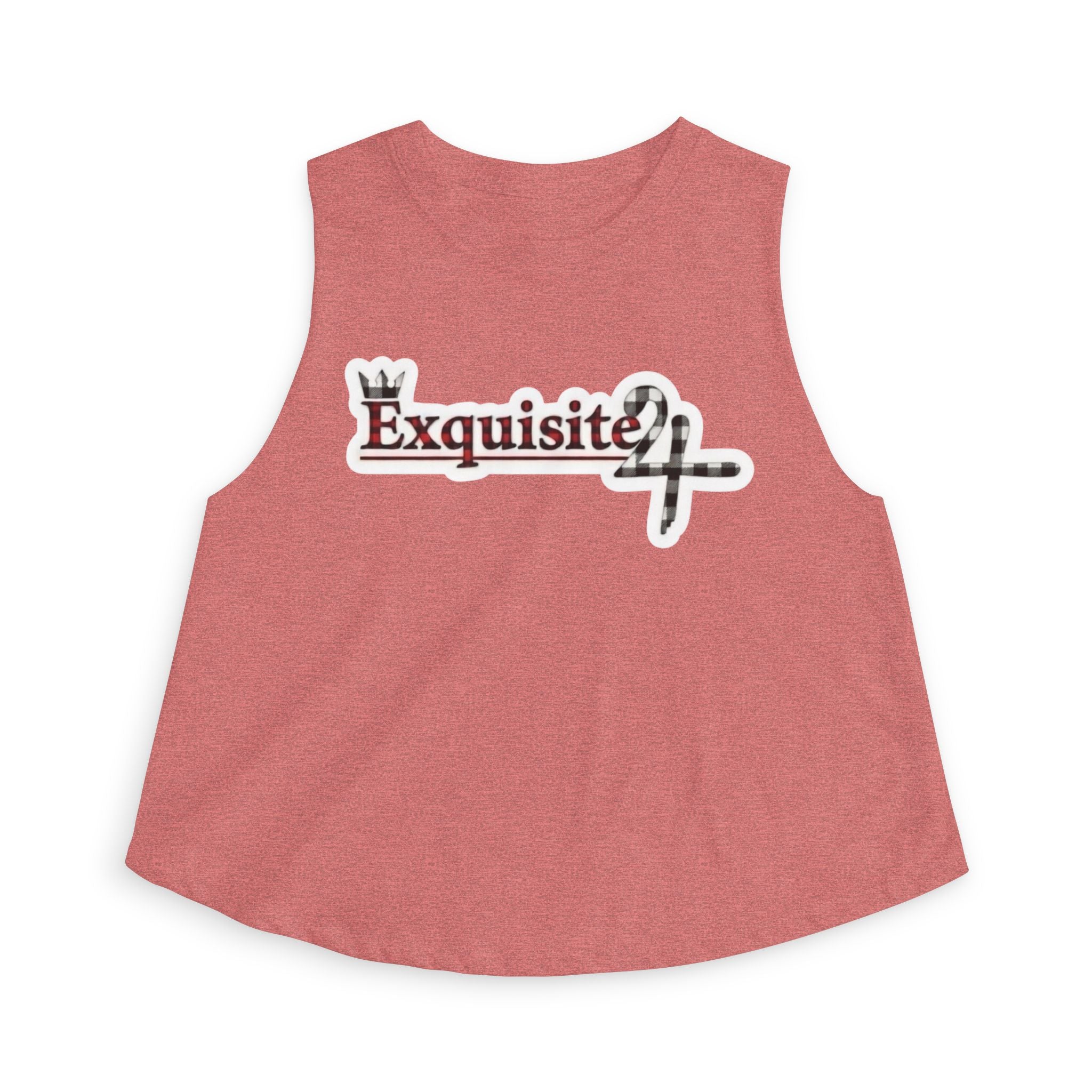 Exquisite 24 Crown Crop Top — Feminine Graphic Muscle Tank