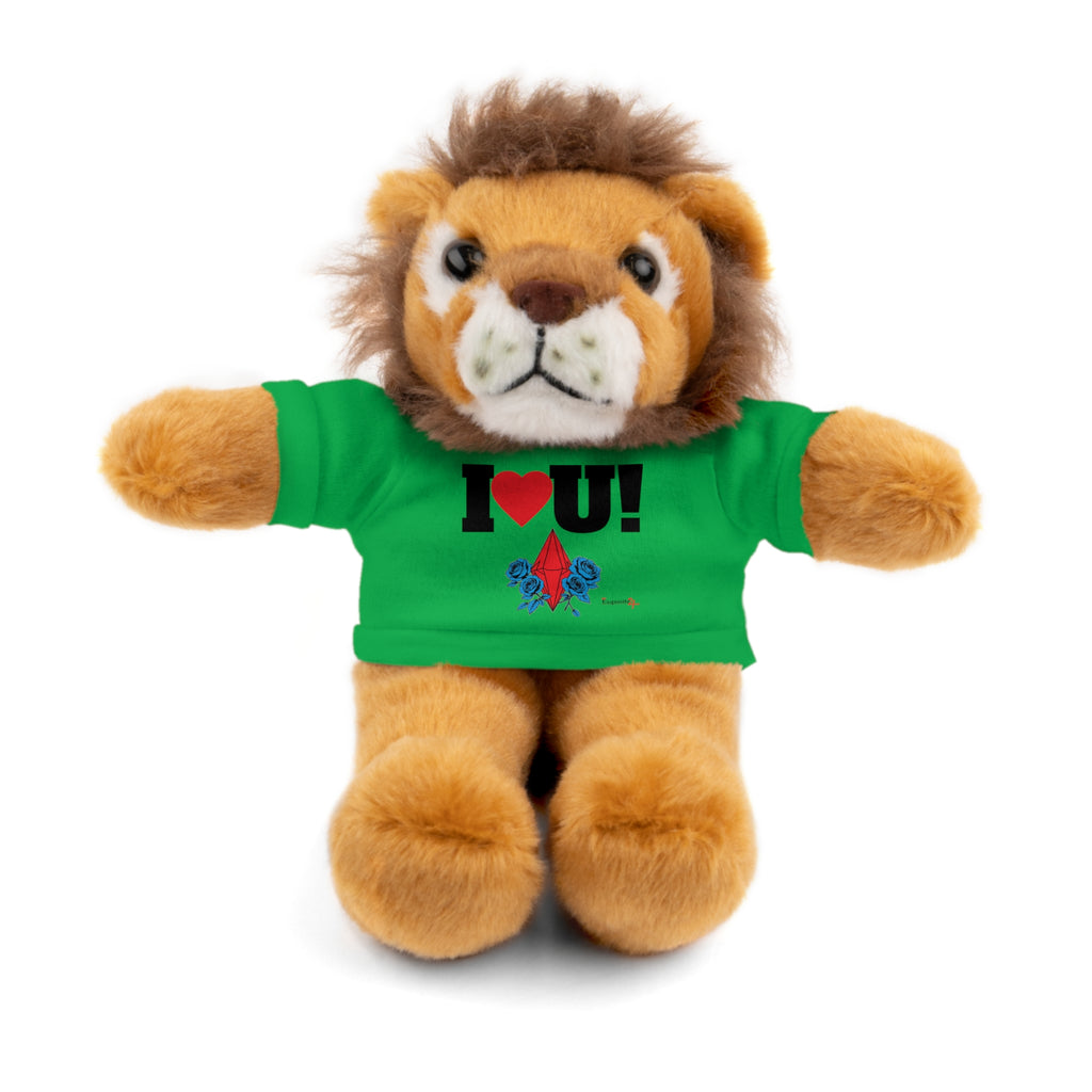 Plush Bear with Branded Tee – Red Diamond and Blue Roses Teddy