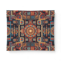 Boho Geometric Cotton Comforter – Tribal Sun Medallion Bedding