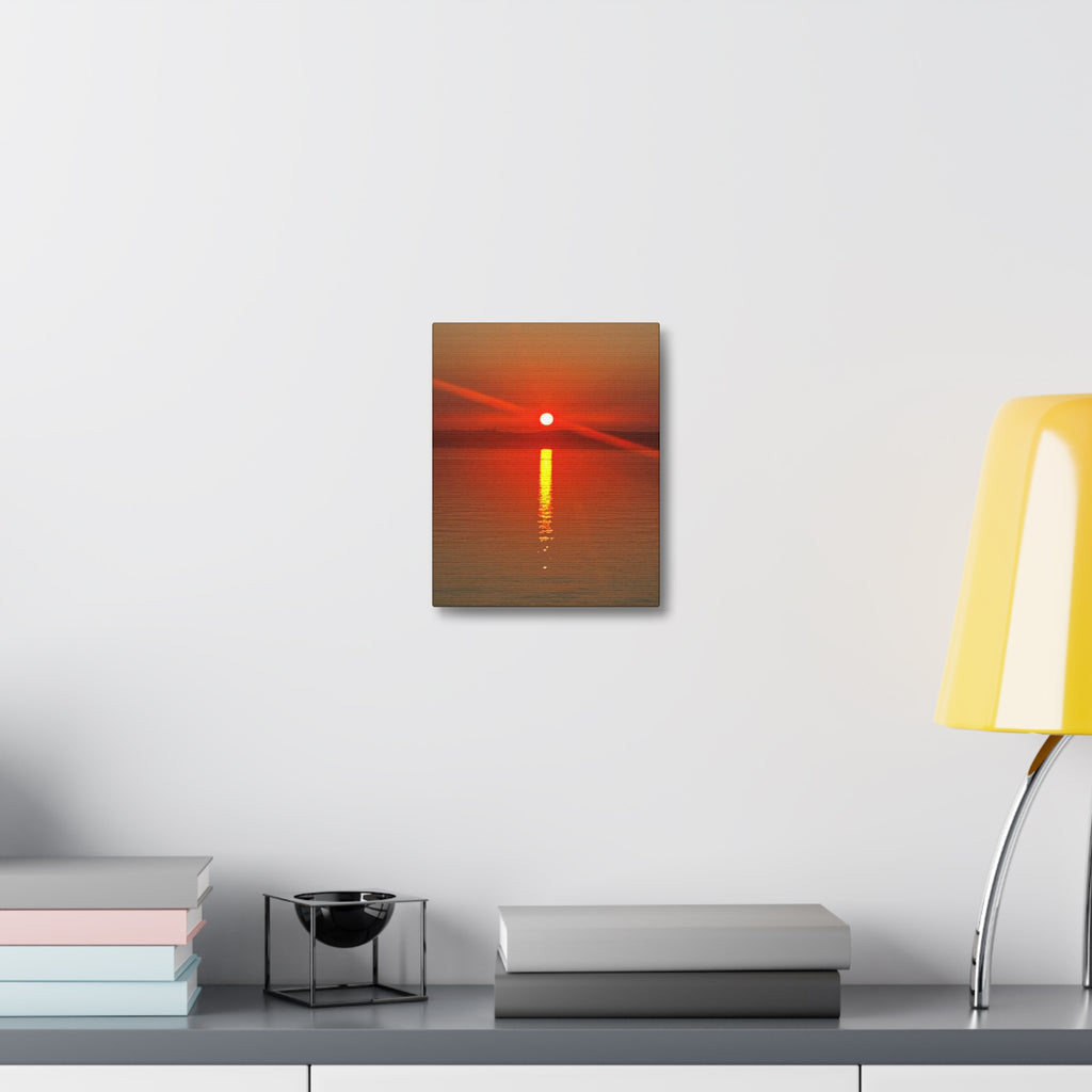 Sunset Reflection Stretched Canvas Wall Art