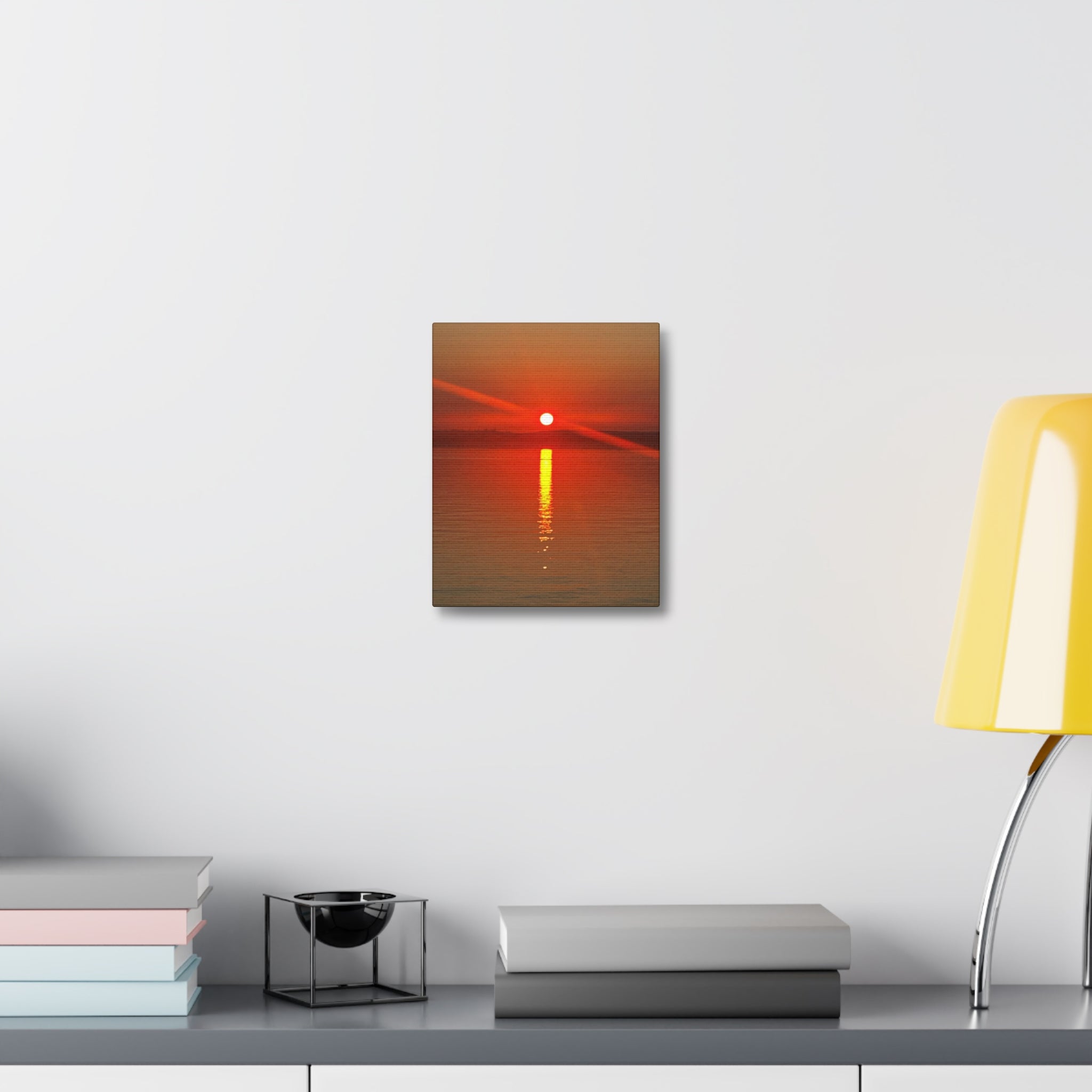 Sunset Reflection Stretched Canvas Wall Art