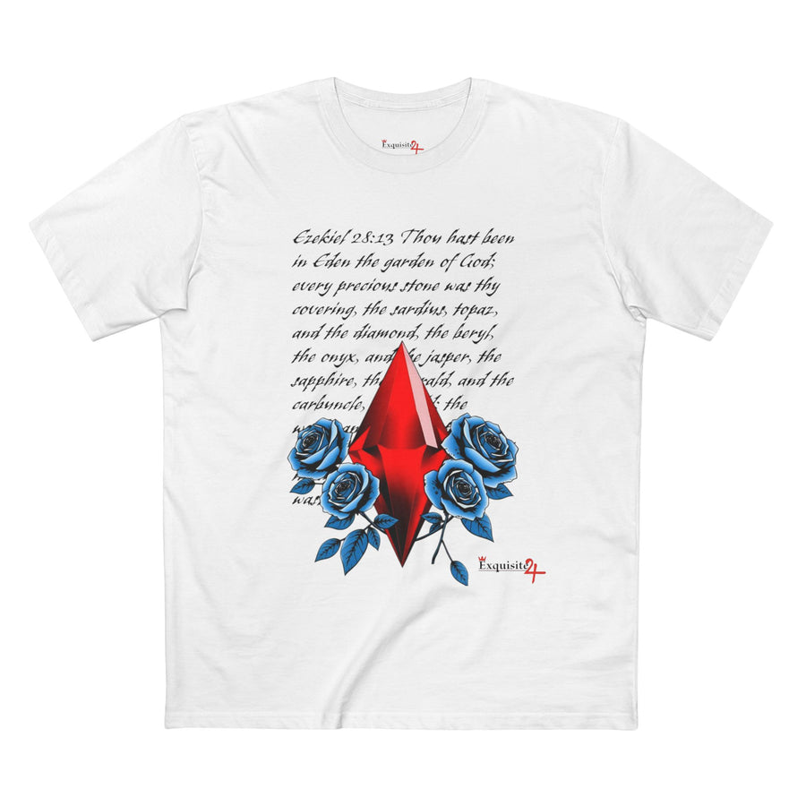 Ezekiel 28:13 Ruby Blue Roses Graphic Tee