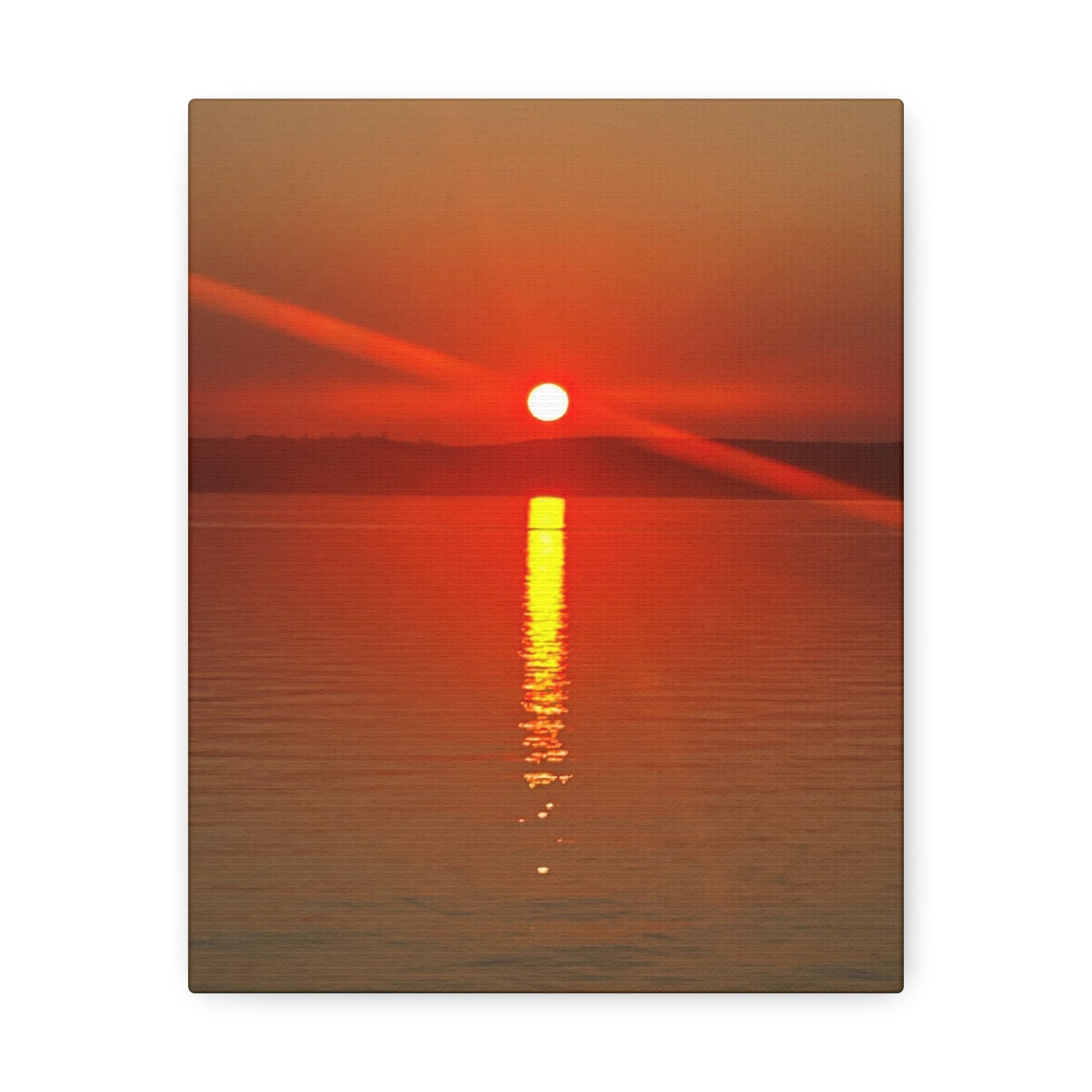 Sunset Reflection Stretched Canvas Wall Art