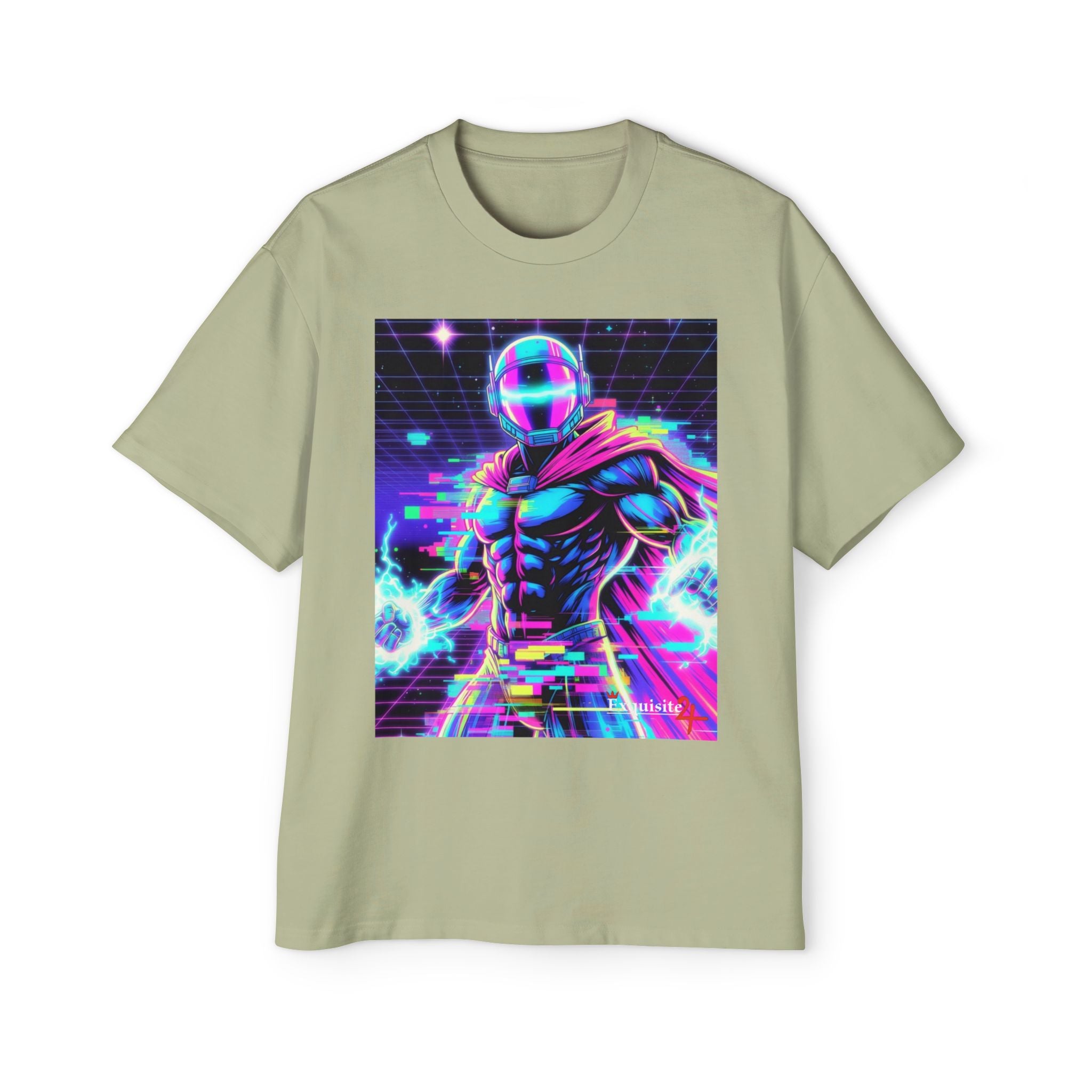 Graphic Tee — Retro Cyberhero Oversized Tee