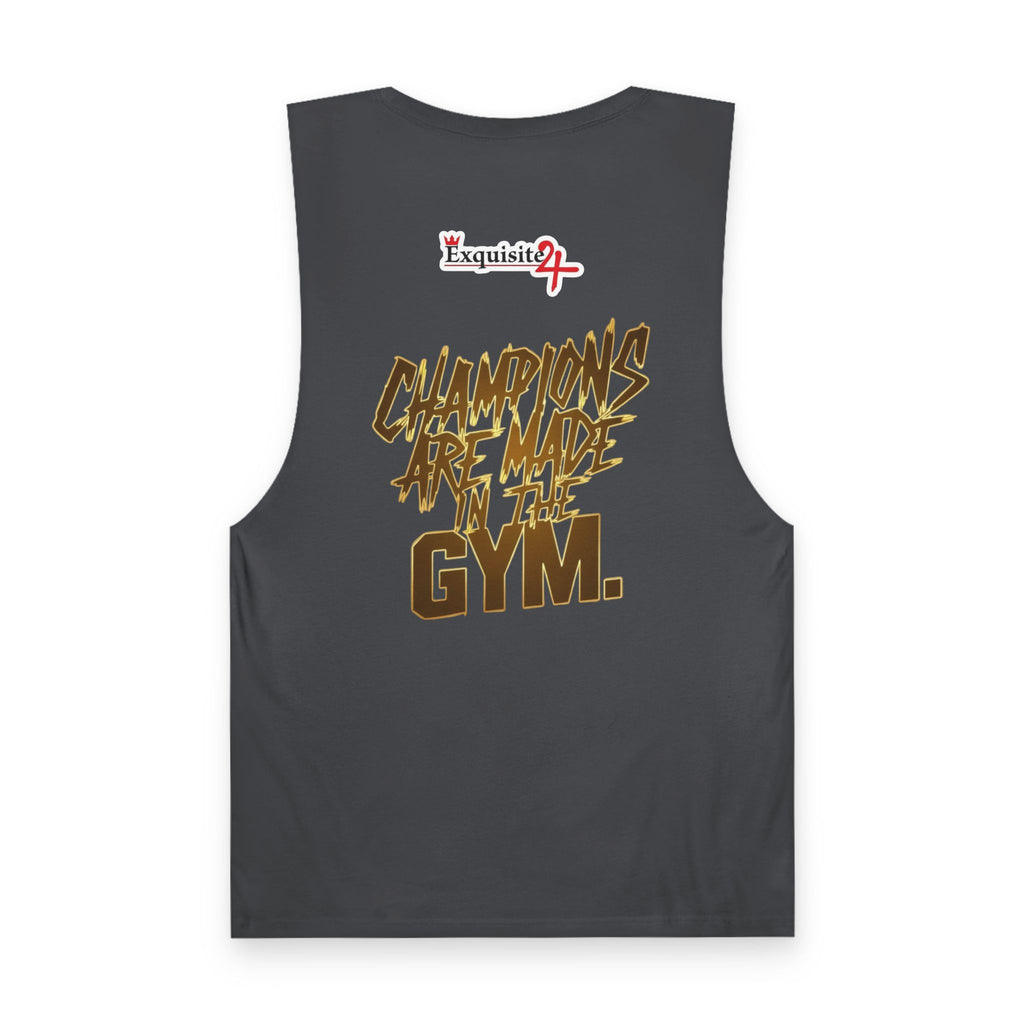 'Champions Are Made in the Gym' Weightlifting Graphic Tank