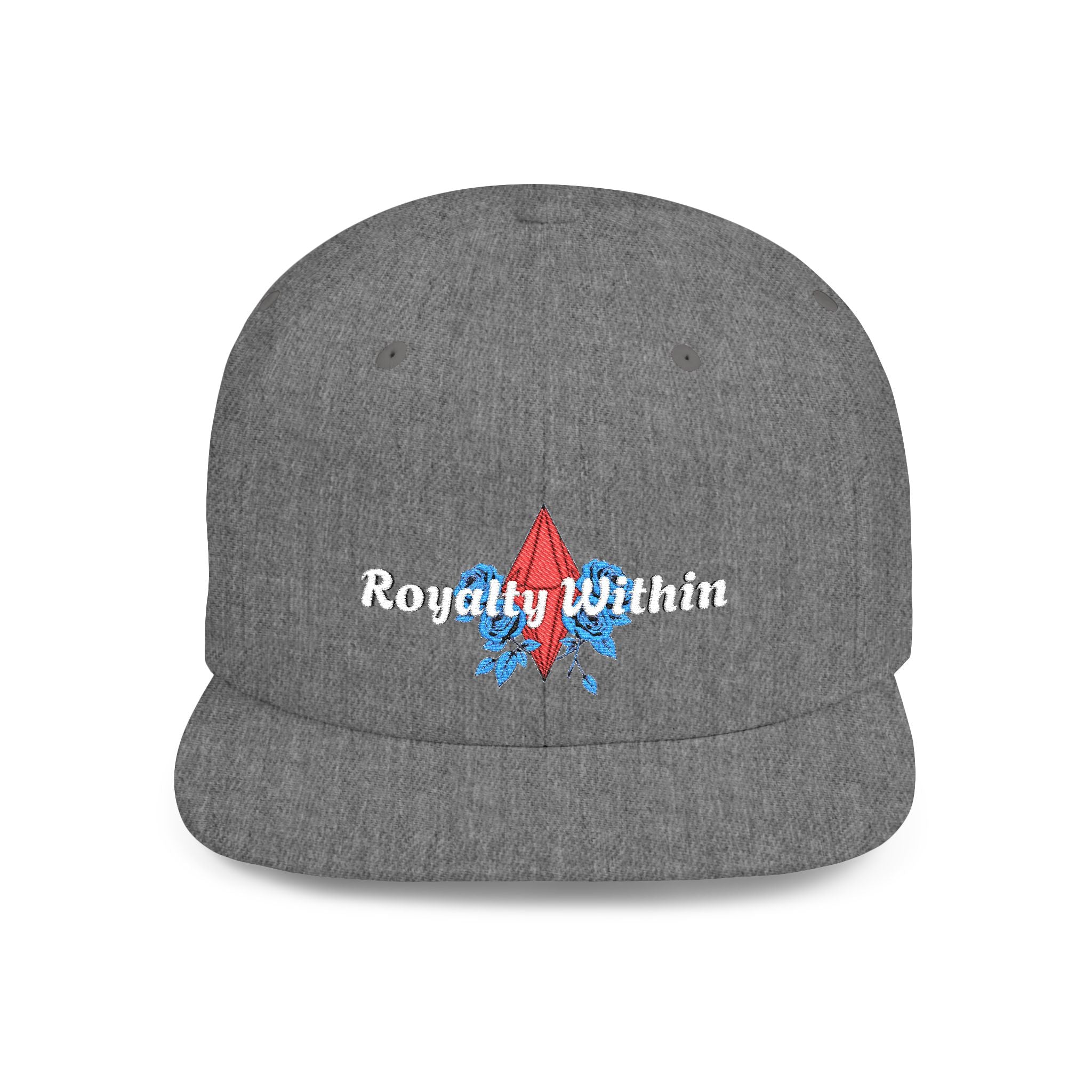 'Royalty Within' Embroidered Flat Bill Snapback Cap