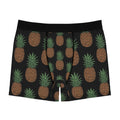 Pineapple Print Men's Boxer Briefs — Tropical All-Over Pattern