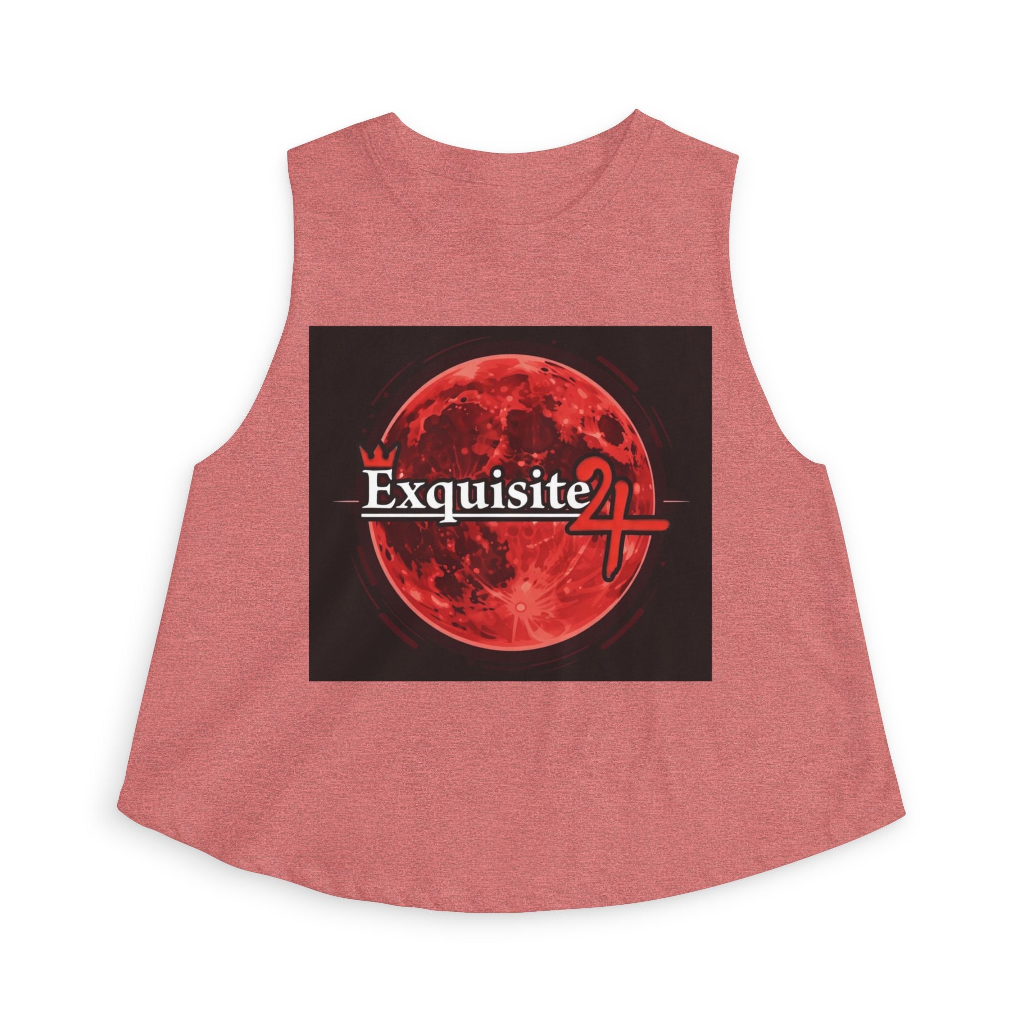 Exquisite Red Moon Crop Top — Women’s Graphic Tank