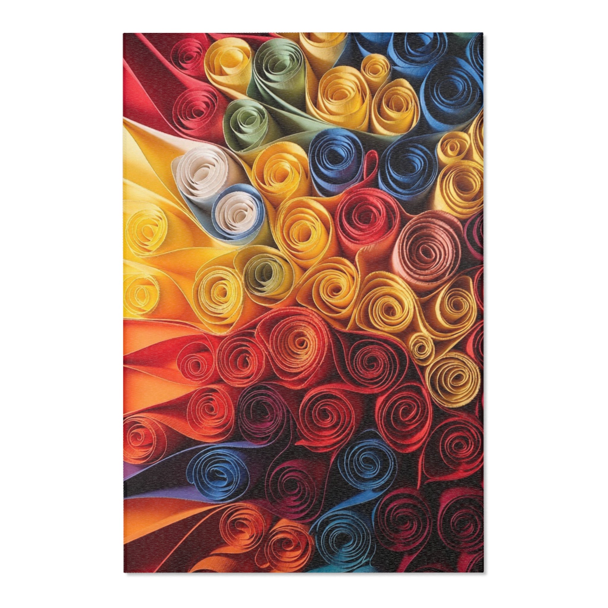 Colorful Swirl Area Rug — Vibrant Abstract Decorative Rug for Living Room & Entryway