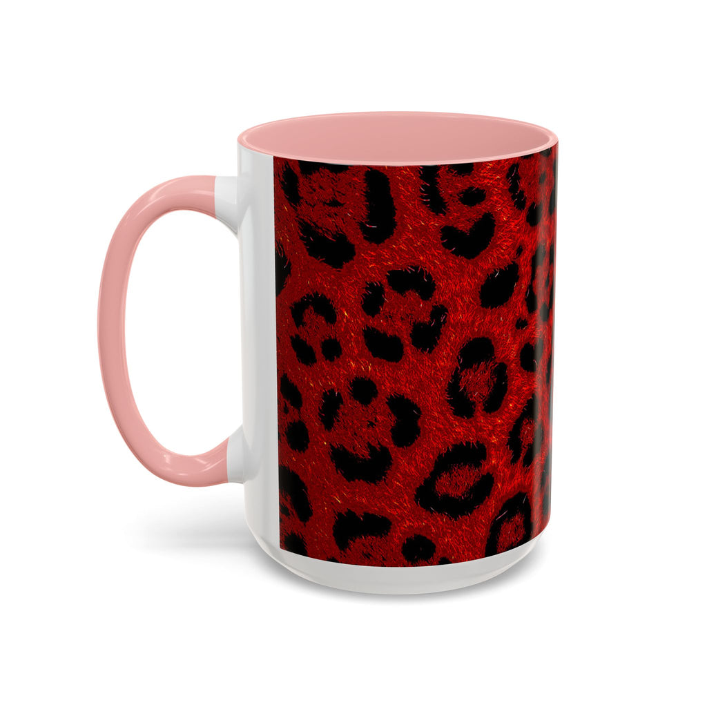 Red Leopard Print Accent Coffee Mug (11/15oz)