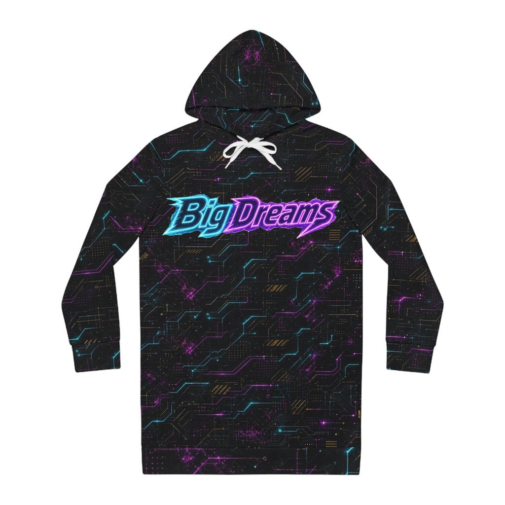 'Big Dreams' Cyber Punk Character Hoodie Dress