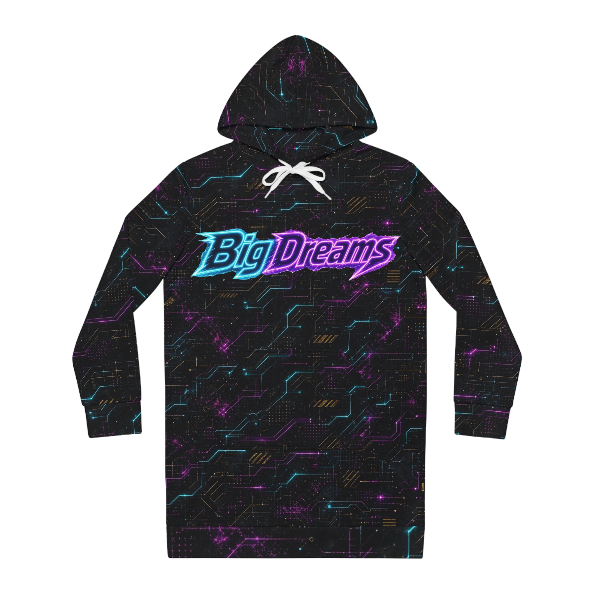 'Big Dreams' Cyber Punk Character Hoodie Dress