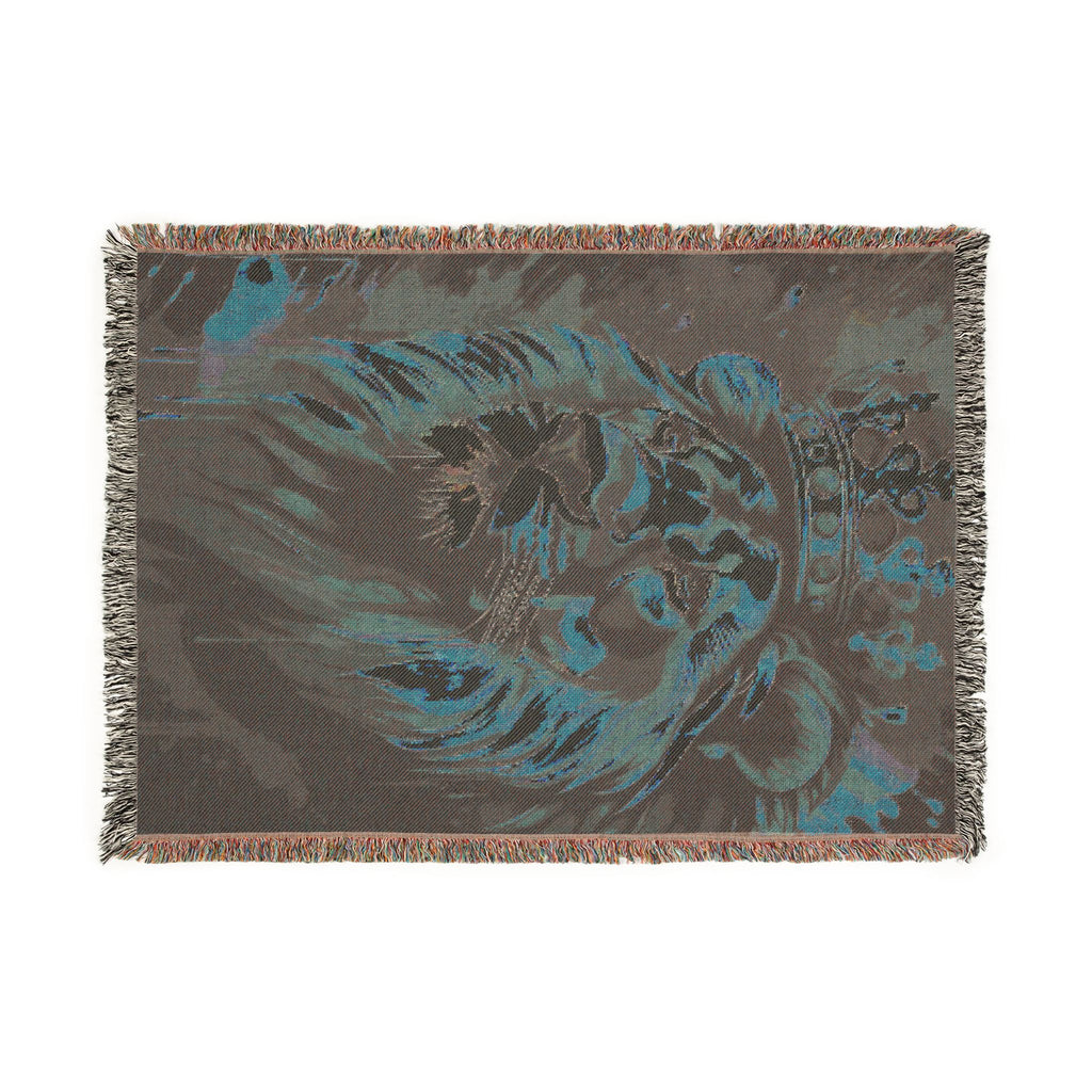 Royal Lion Woven Blanket — Regal Lion Throw for Living Room