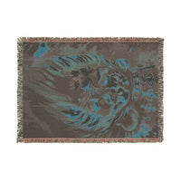 Royal Lion Woven Blanket — Regal Lion Throw for Living Room