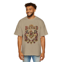 Paisley "BLESSED" Oversized Graphic Tee