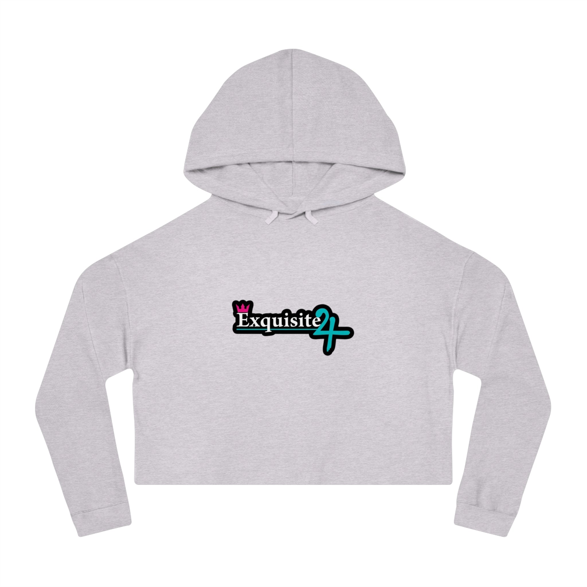 Cropped Hoodie — Exquisite 24 Pink Masked Character Graphic
