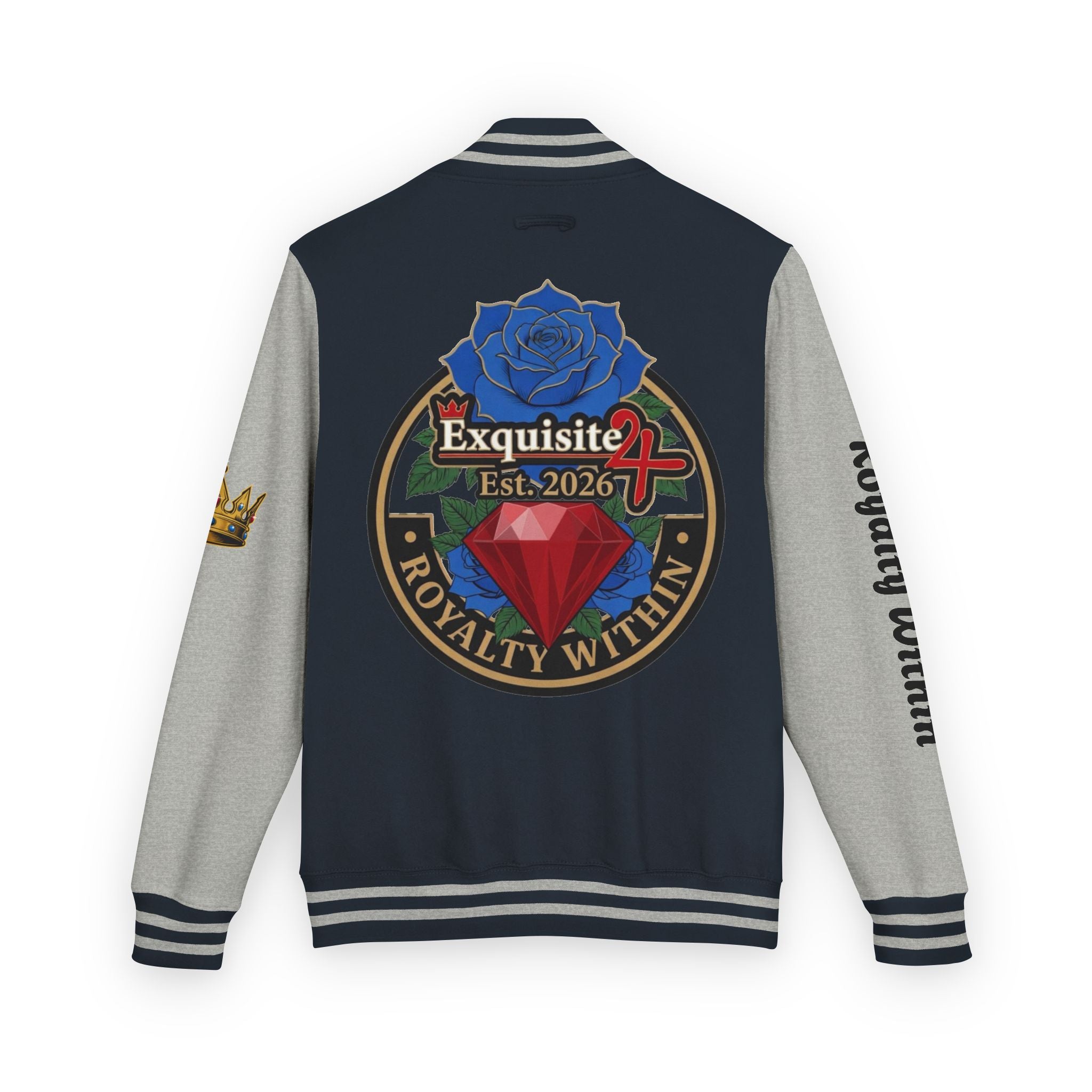 Exquisite 24 Royalty Within Emblem Varsity Jacket