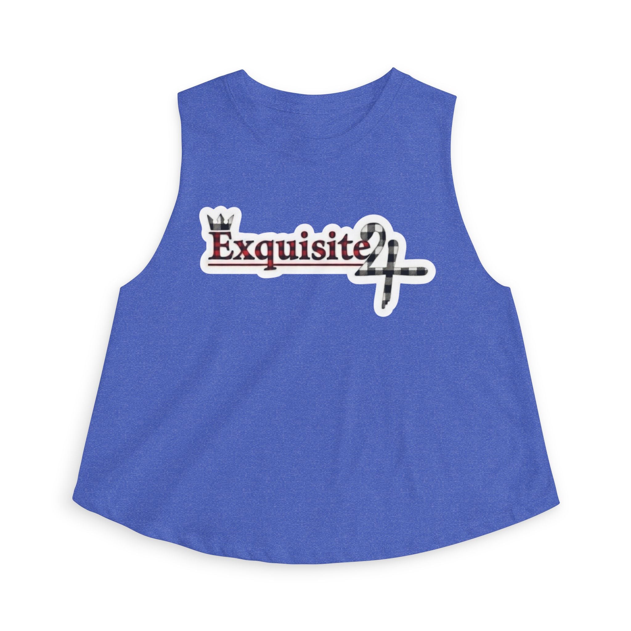 Exquisite 24 Crown Crop Top — Feminine Graphic Muscle Tank