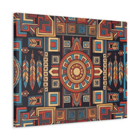 Southwestern Geometric Canvas Art — Tribal Mandala Wall Decor
