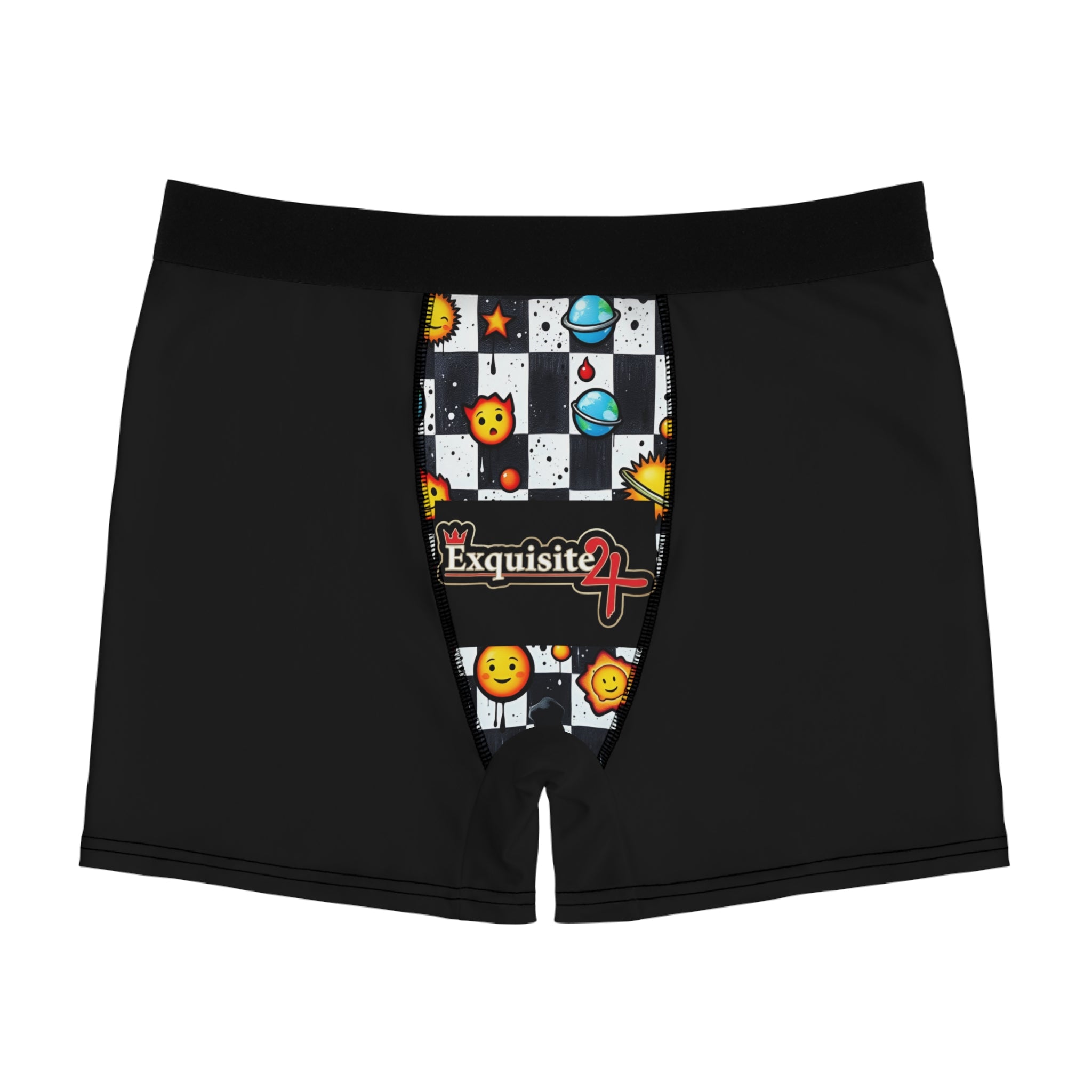 Exquisite 24 Emoji Checkerboard Boxer Briefs