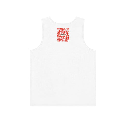 Abstract Monochrome Face Tank Top — Graphic Art Muscle Shirt