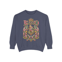 "BLESSED" Floral Angel Women's Sweatshirt