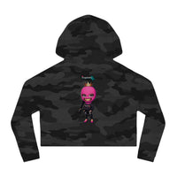 Cropped Hoodie — Exquisite 24 Pink Masked Character Graphic