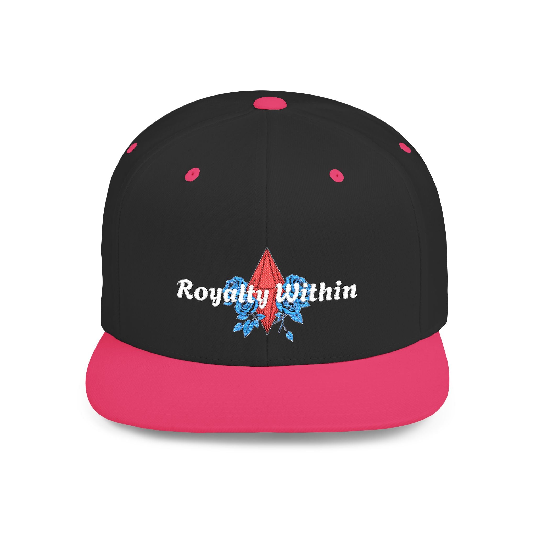 'Royalty Within' Embroidered Flat Bill Snapback Cap
