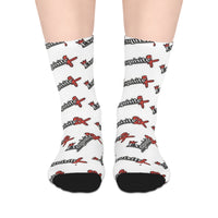 Exquisite 24 Logo White Mid-Length Socks