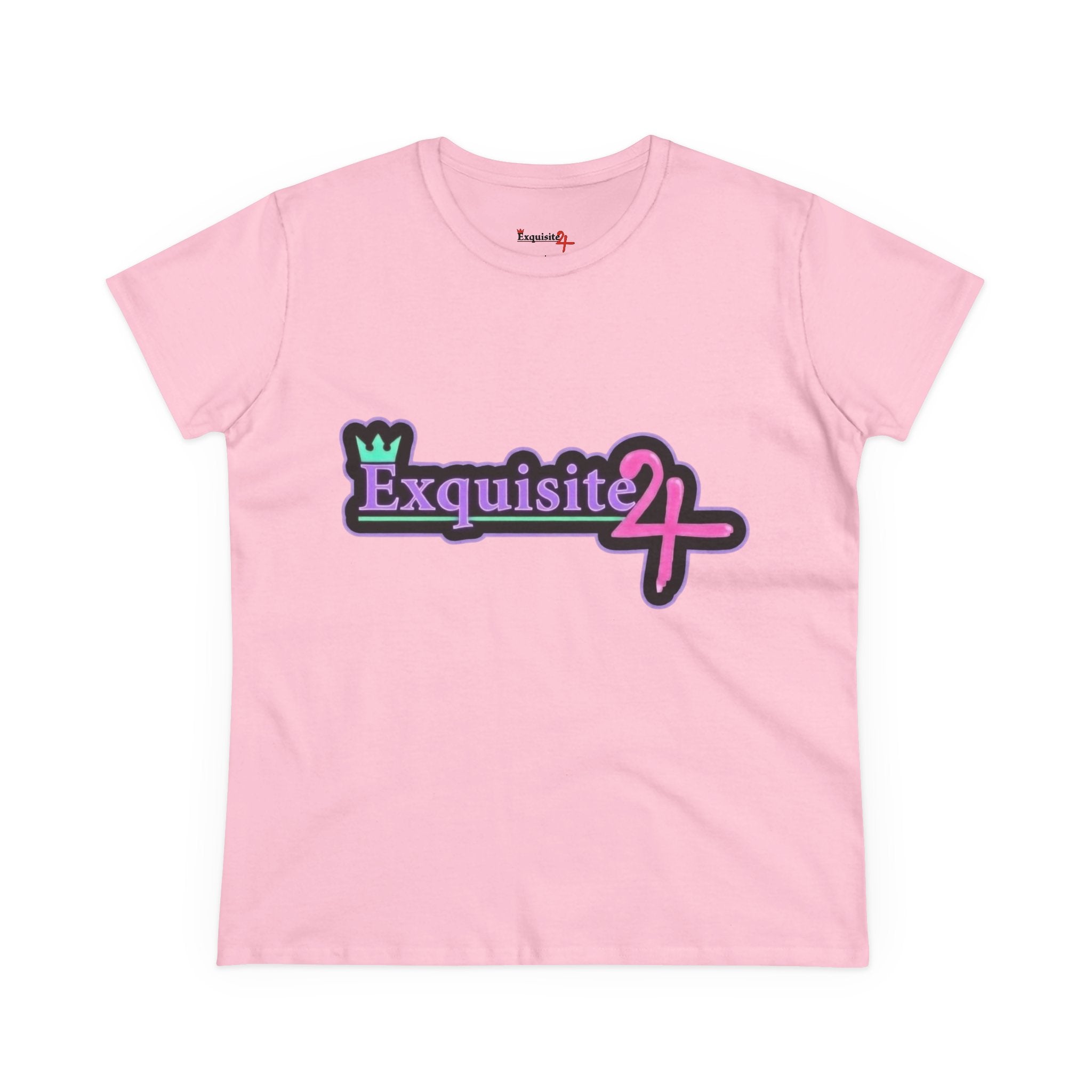 Exquisite 24 Sticker Logo Women's Graphic Tee – Neon Dream