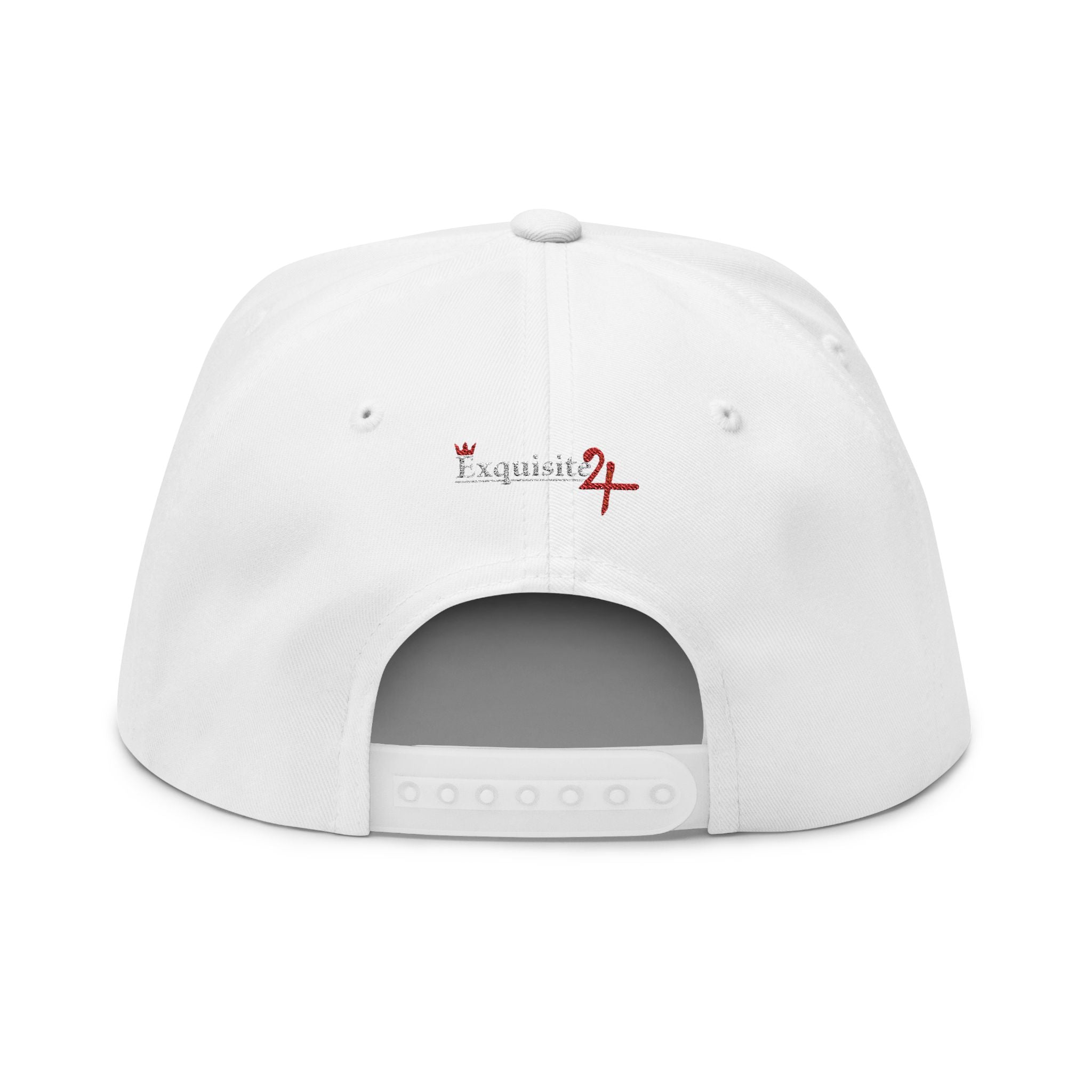Exquisite 24 Embroidered Flat Bill Cap — Vintage Sports Logo Snapback