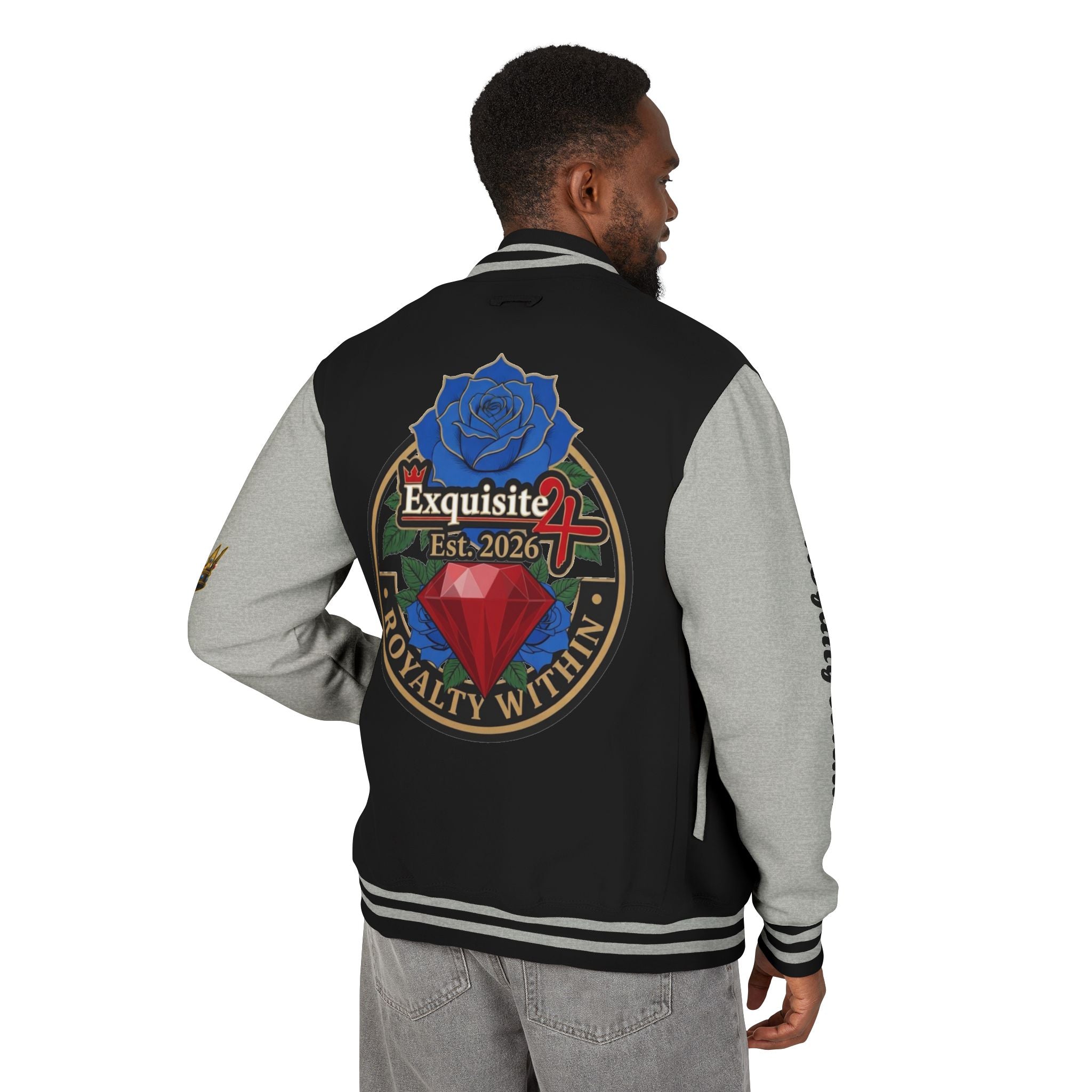 Exquisite 24 Royalty Within Emblem Varsity Jacket