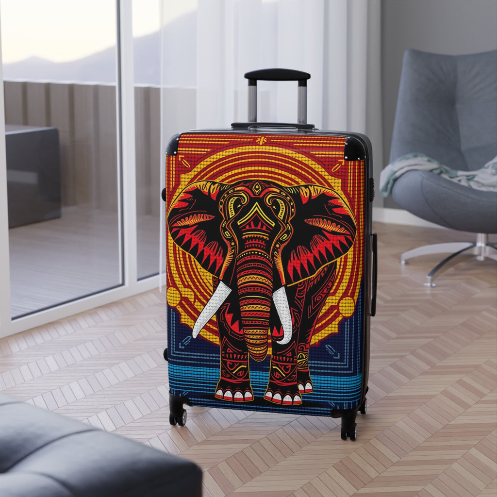 Elephant Mandala Carry-On Suitcase – Colorful Tribal Travel Luggage